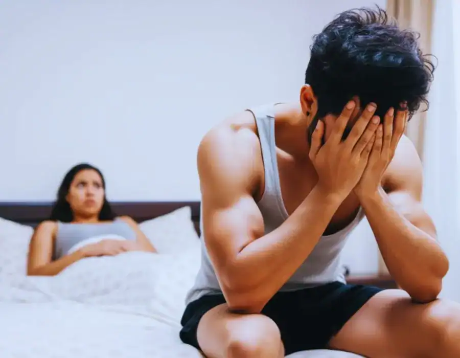 Image of upset man in need of erectile dysfunction treatment Rochester
